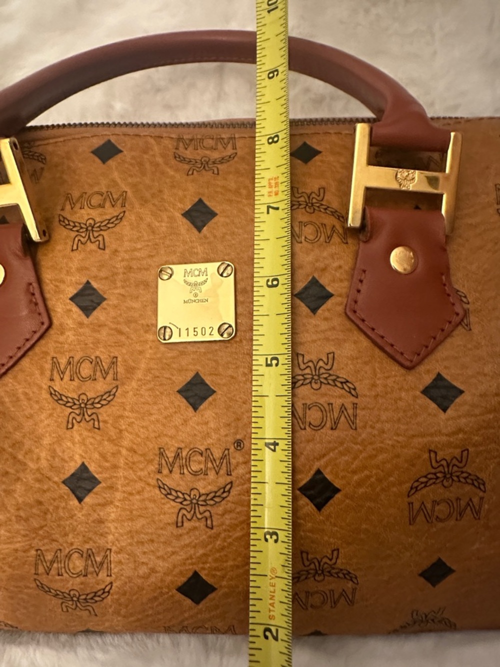 MCM Cognac Visetos Satchel - Picture 15 of 15